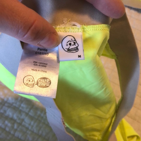 Neon yellow banded bikini - Picture 6 of 7